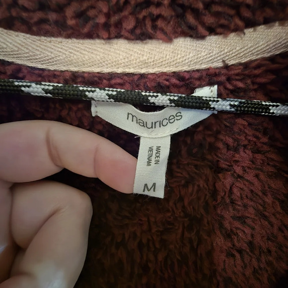 Maurices 1/2 zip sherpa longsleeve colorblock pullover womans size Medium - Picture 6 of 7